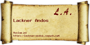 Lackner Andos névjegykártya